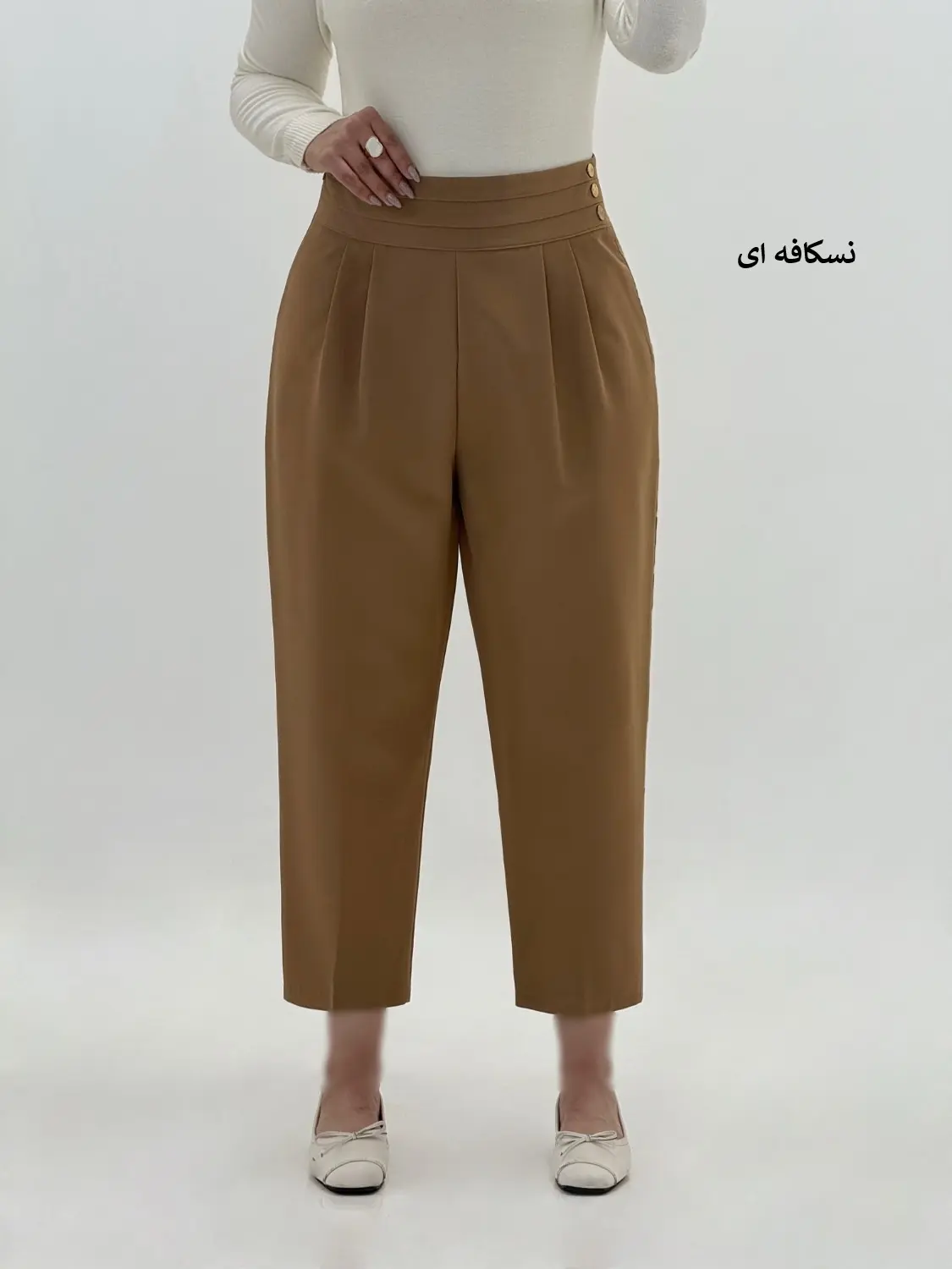 4325-شلوار مام استایل پارچه ای
